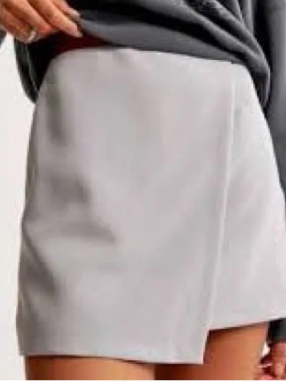 Abercrombie & Fitch Light Gray Mini Skort